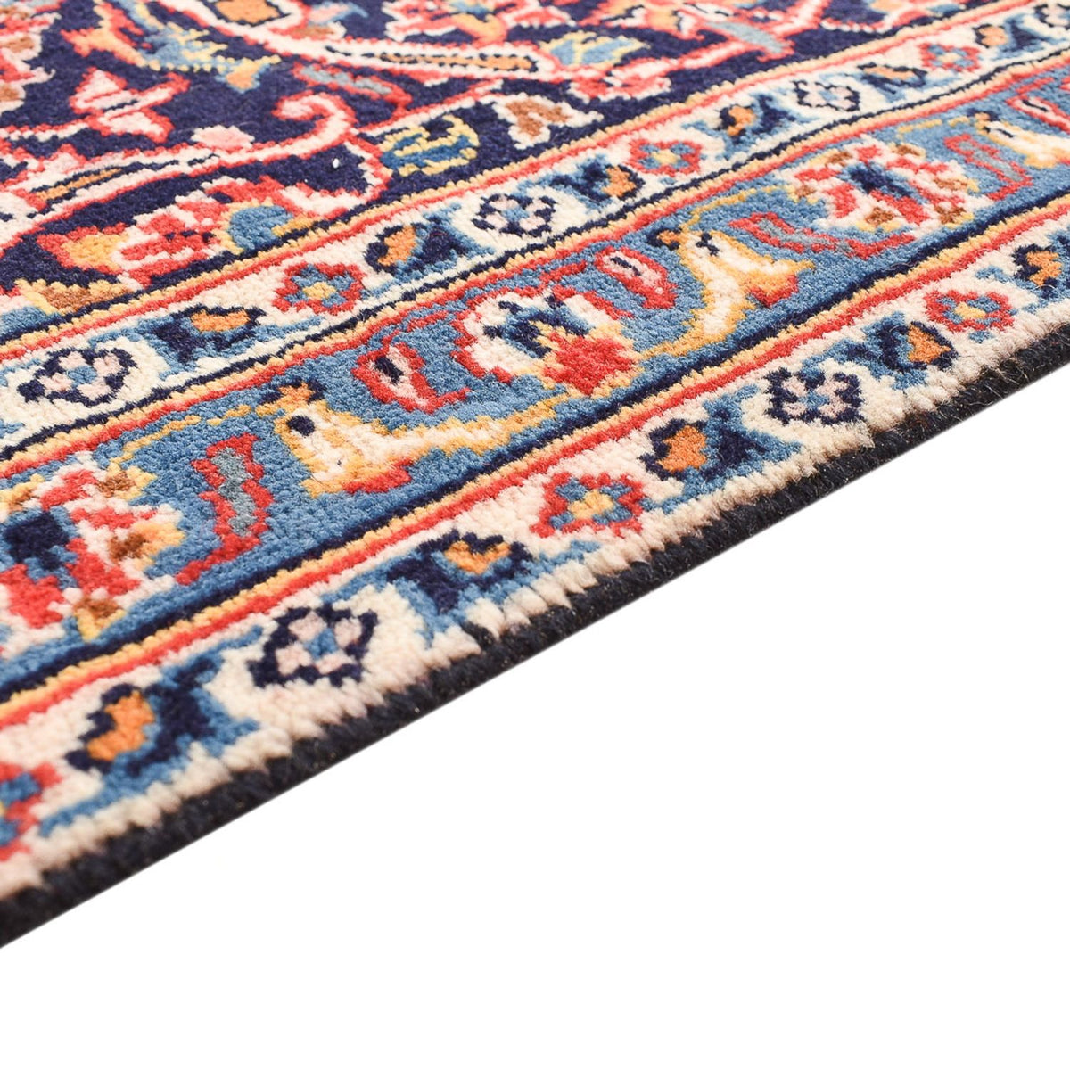 Alfombra persa - Keshan - 405 x 300 cm - azul oscuro
