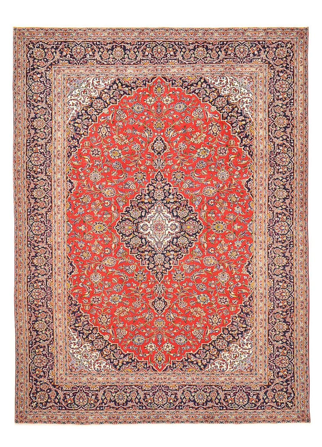 Alfombra persa - Keshan - 394 x 287 cm - rojo