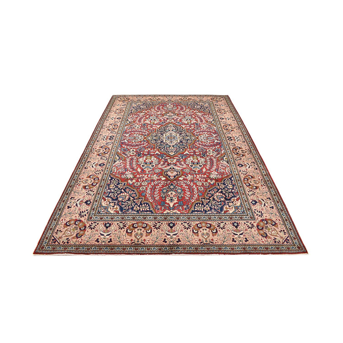 Alfombra persa - Keshan - 326 x 209 cm - rojo claro