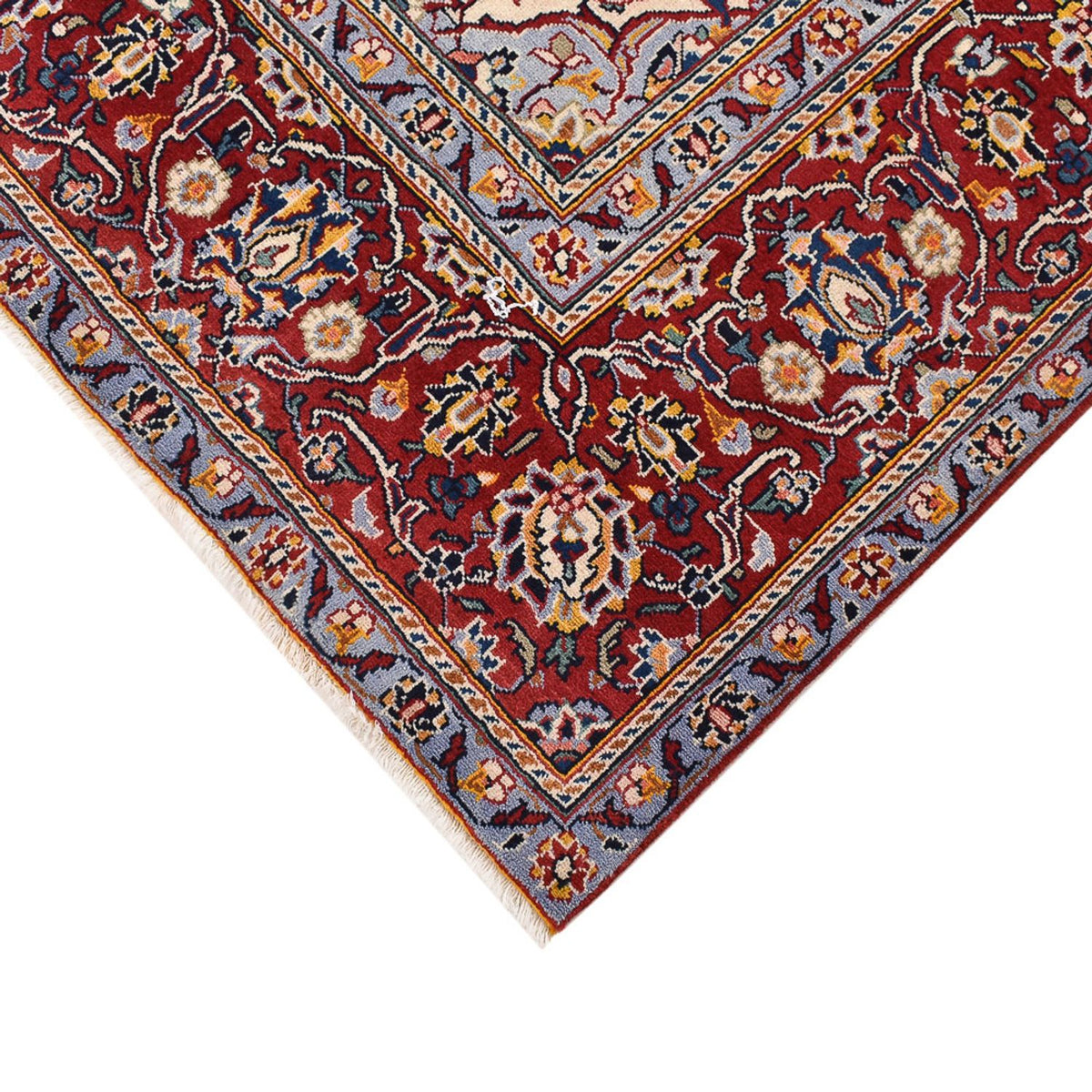 Alfombra persa - Keshan - 330 x 217 cm - azul oscuro