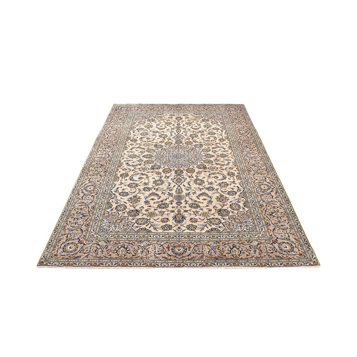 Alfombra persa - Keshan - 290 x 190 cm - beige claro