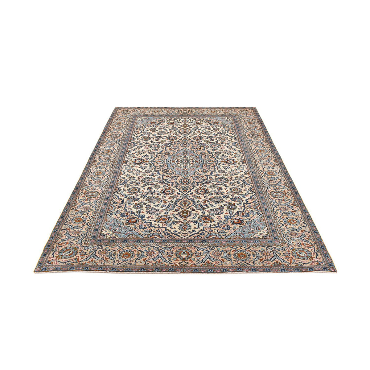 Alfombra persa - Keshan - 288 x 198 cm - beige claro