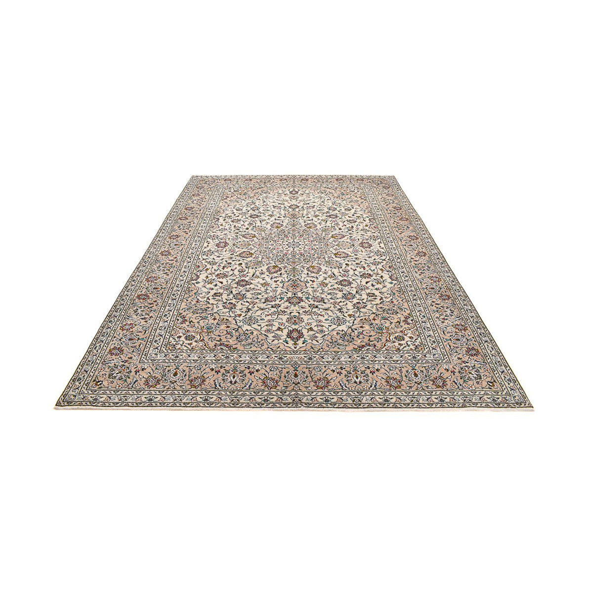 Alfombra persa - Keshan - 340 x 245 cm - beige claro