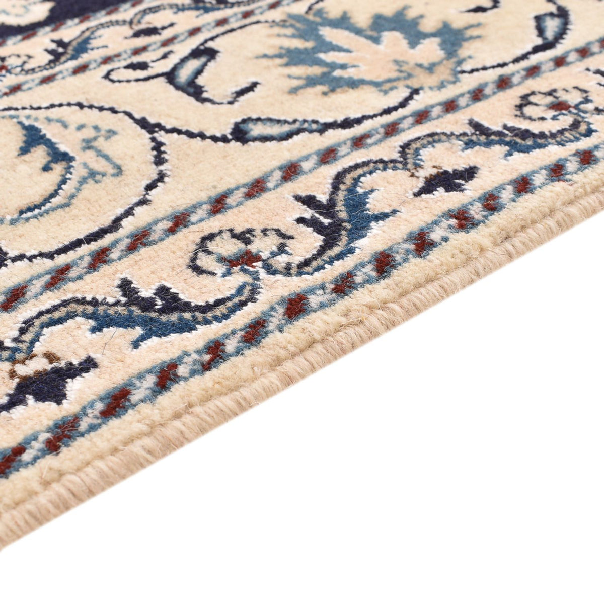 Alfombra persa - Nain - 200 x 149 cm - azul oscuro