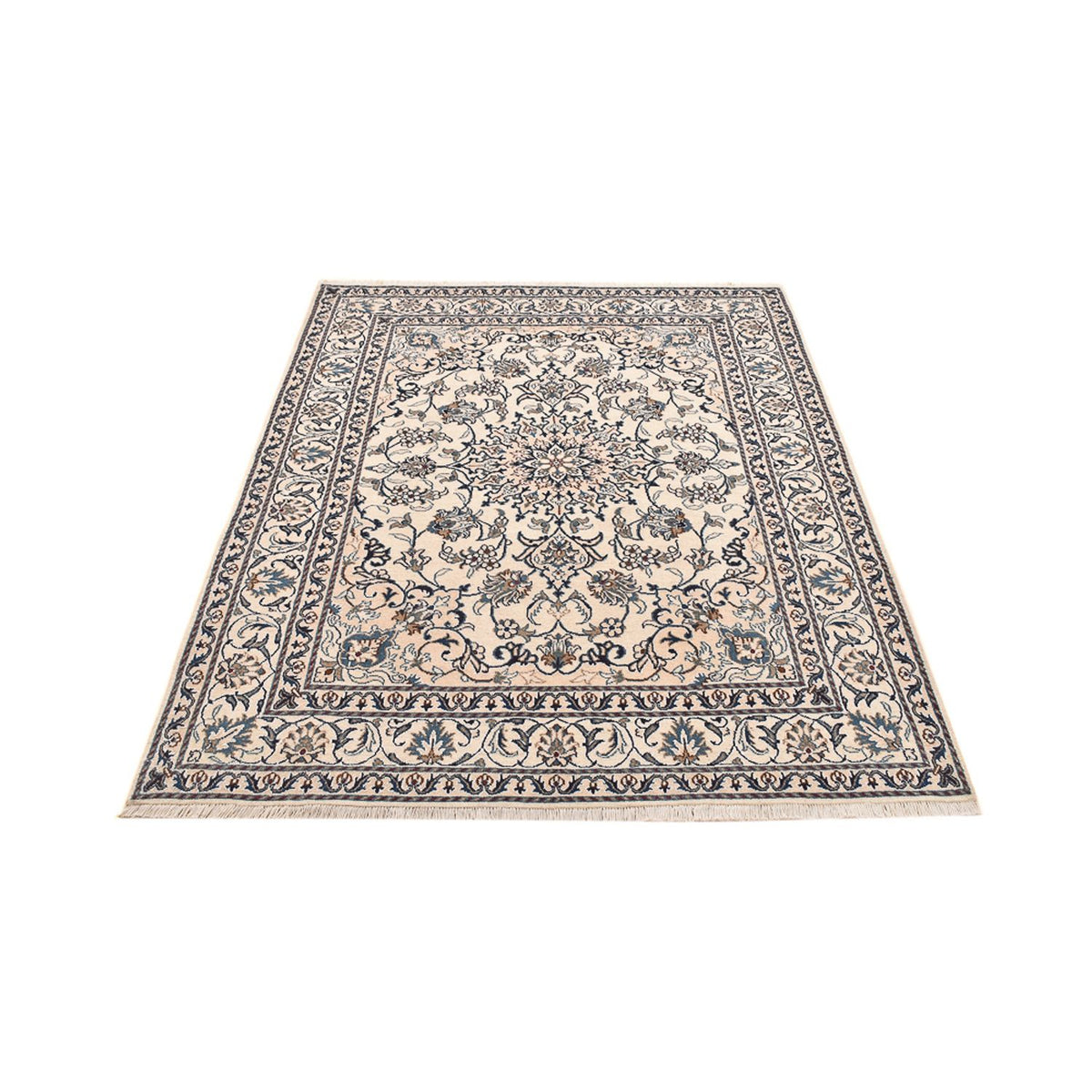 Alfombra persa - Nain - 197 x 147 cm - beige claro