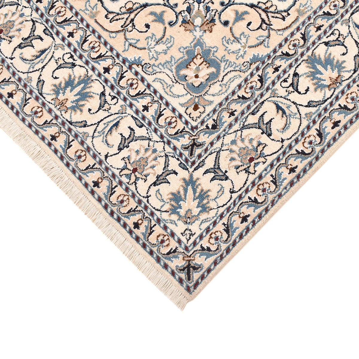 Alfombra persa - Nain - 209 x 146 cm - beige claro