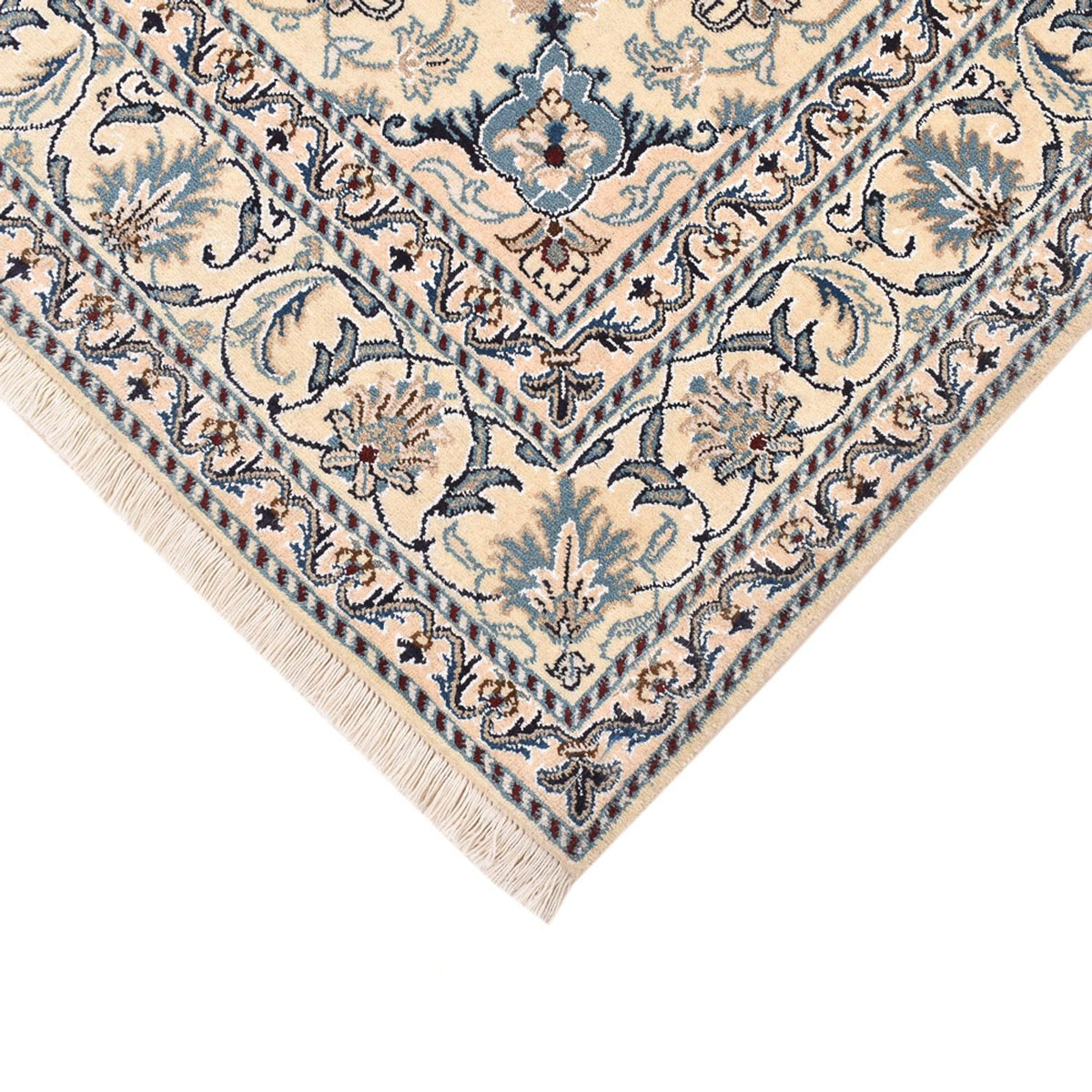 Alfombra persa - Nain - 203 x 150 cm - azul oscuro