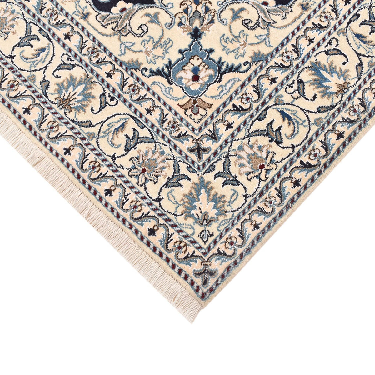 Alfombra persa - Nain - 203 x 150 cm - azul oscuro