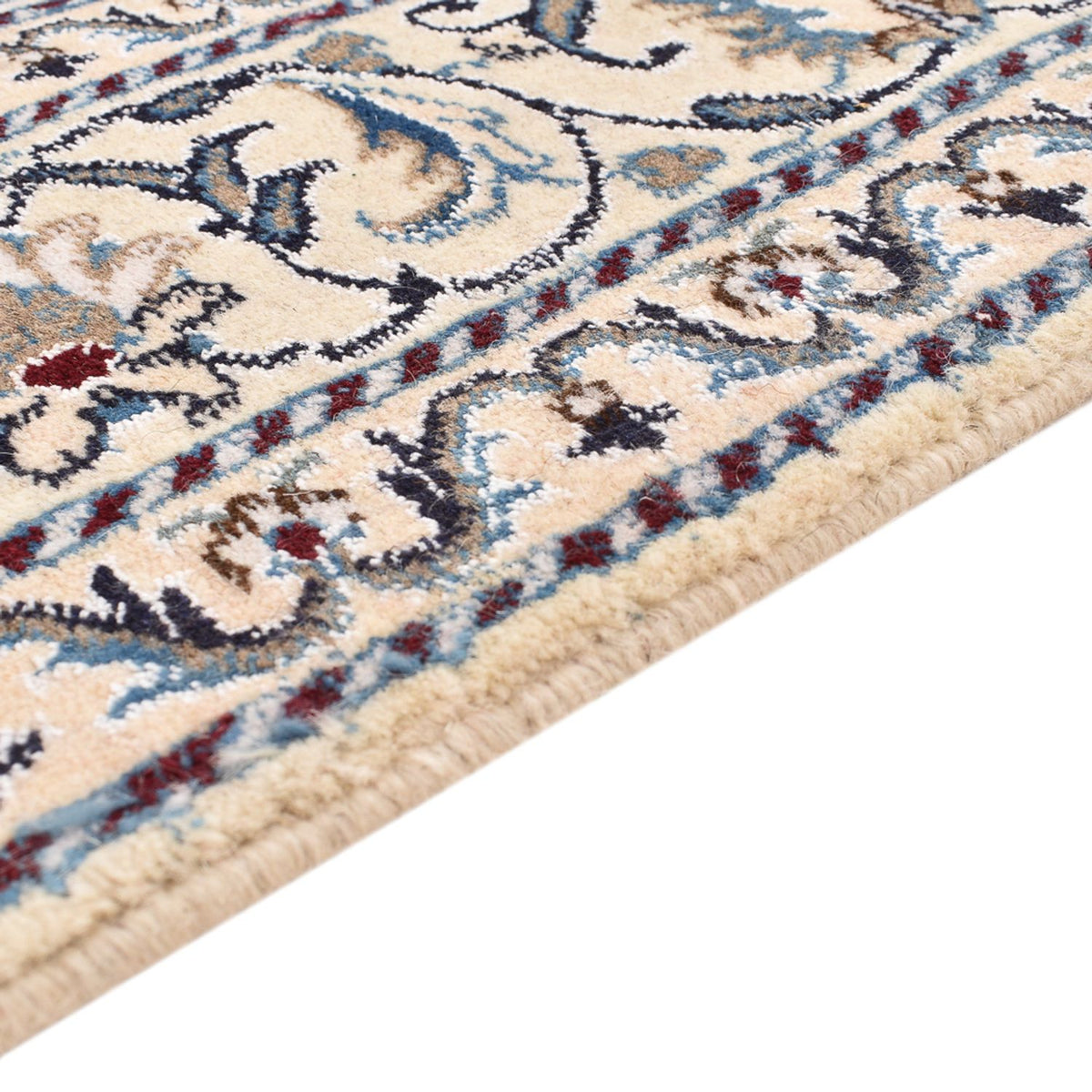 Alfombra persa - Nain - 203 x 150 cm - azul oscuro