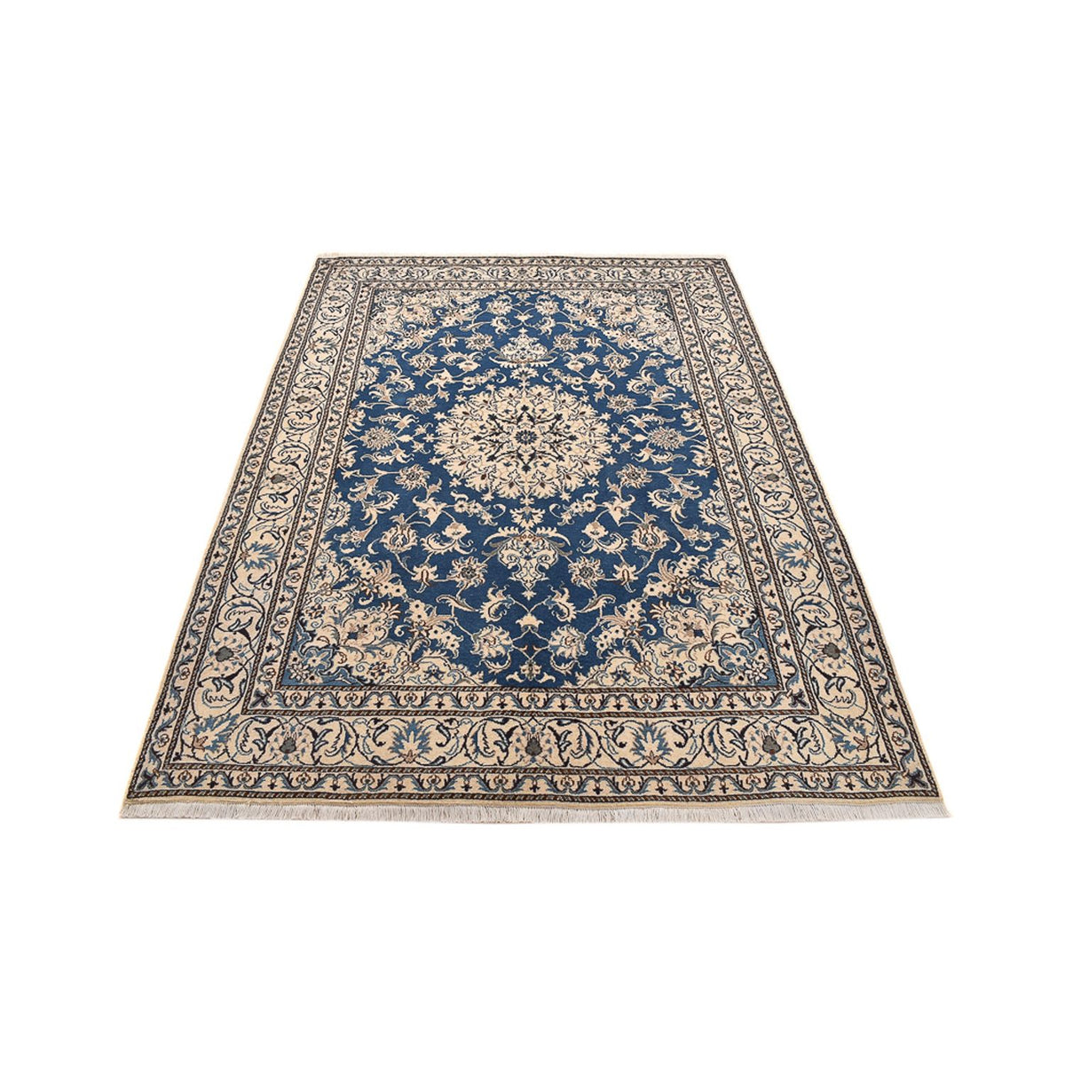 Alfombra persa - Nain - 234 x 166 cm - azul