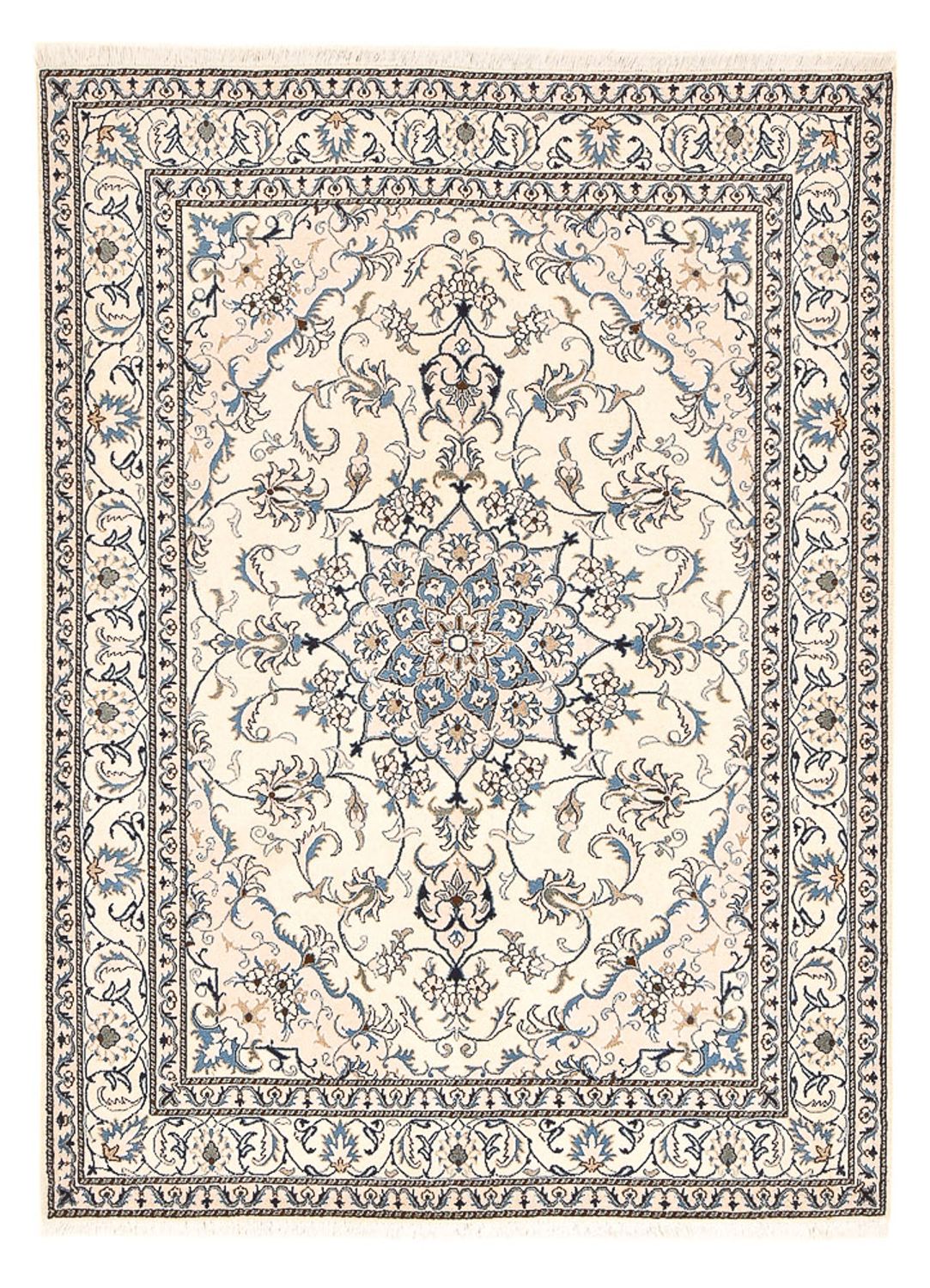 Alfombra persa - Nain - 230 x 167 cm - beige claro