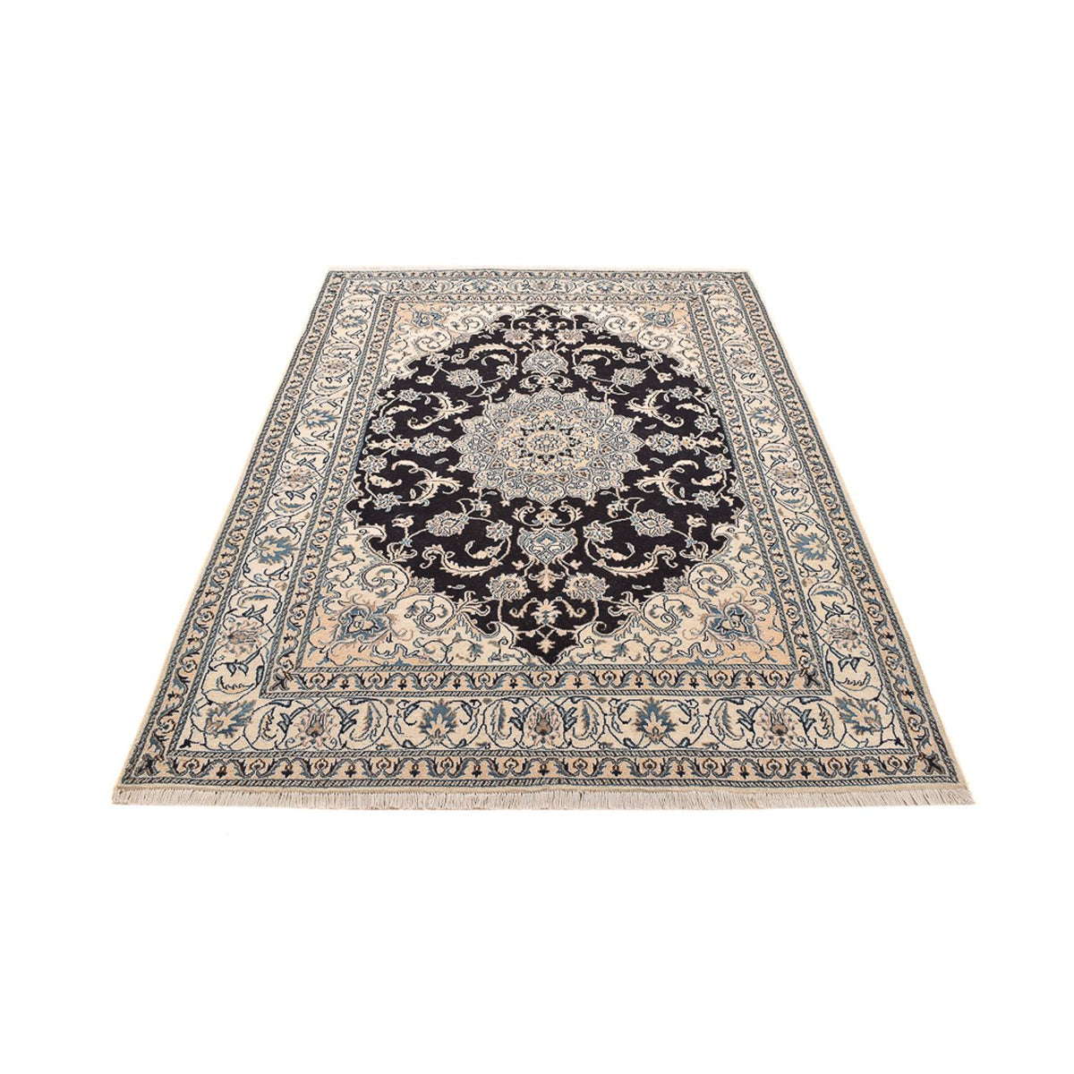 Alfombra persa - Nain - 240 x 165 cm - azul oscuro