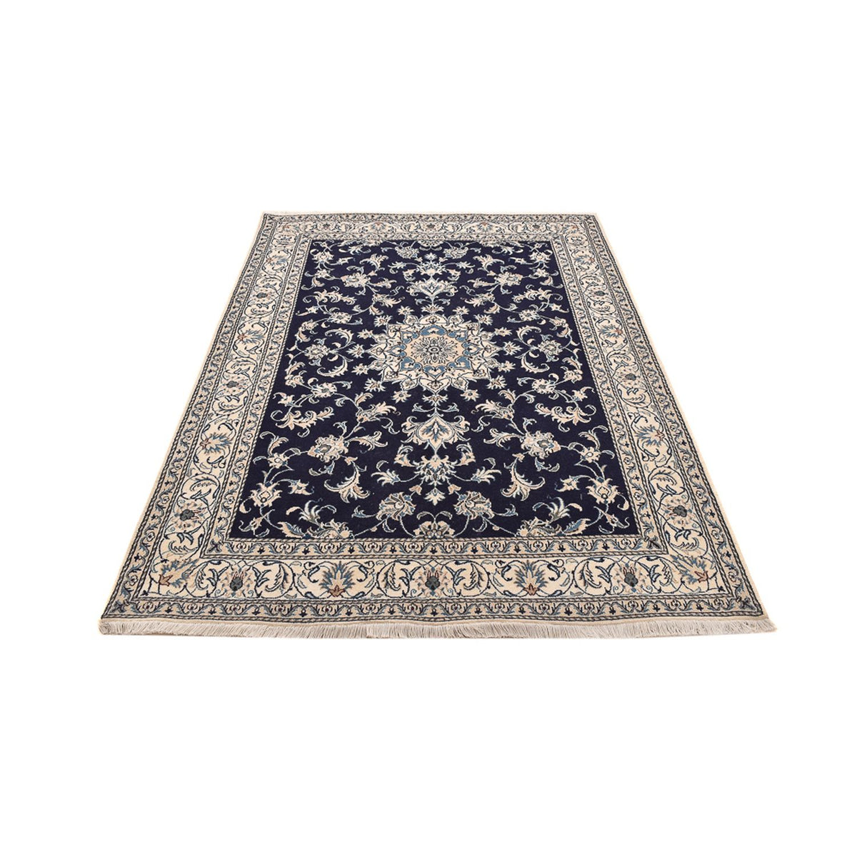 Alfombra persa - Nain - 245 x 167 cm - azul oscuro