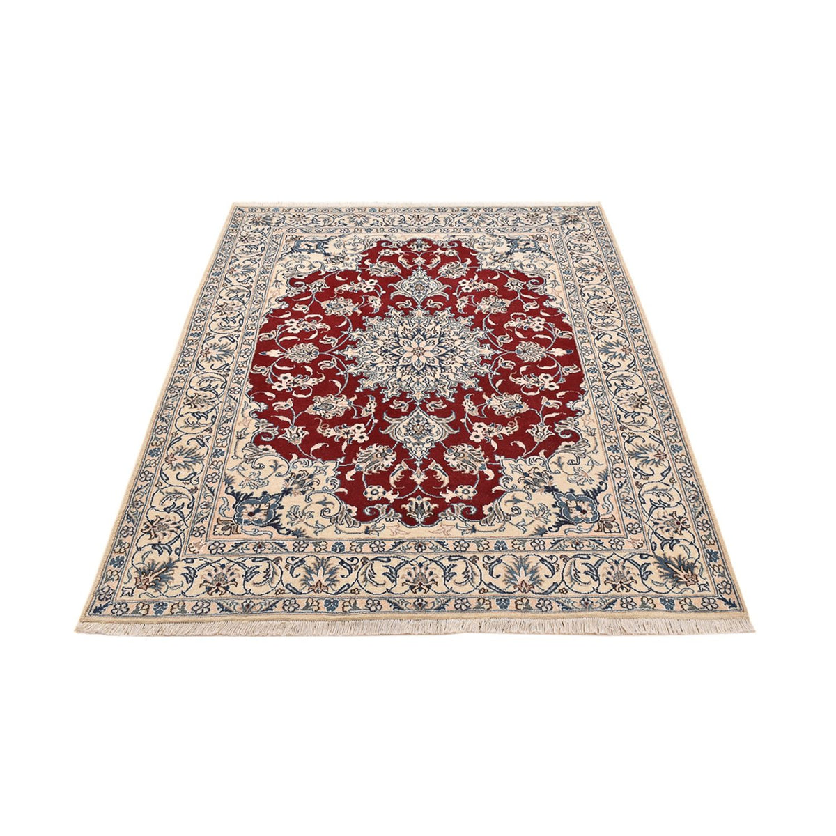 Alfombra persa - Nain - 195 x 148 cm - rojo
