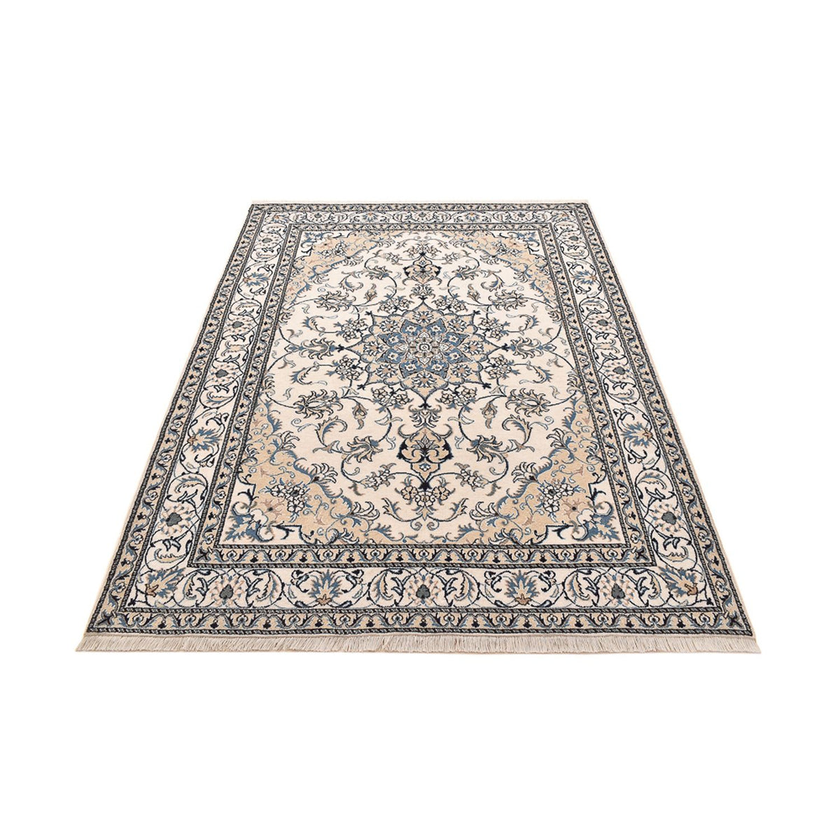 Alfombra persa - Nain - 239 x 171 cm - beige claro