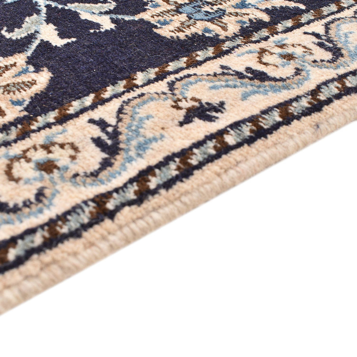 Alfombra de pasillo Alfombra persa - Nain - 292 x 78 cm - azul oscuro