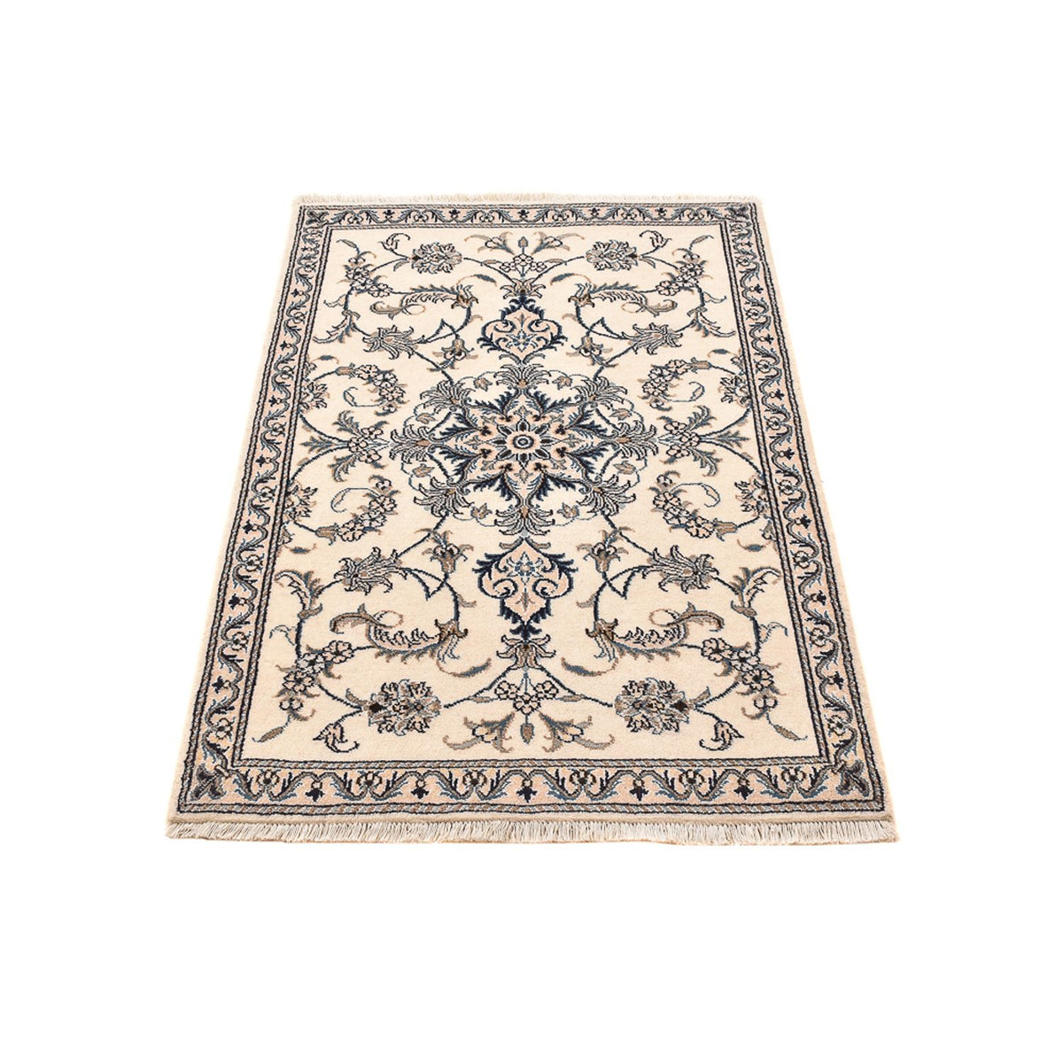 Alfombra persa - Nain - 137 x 87 cm - beige claro