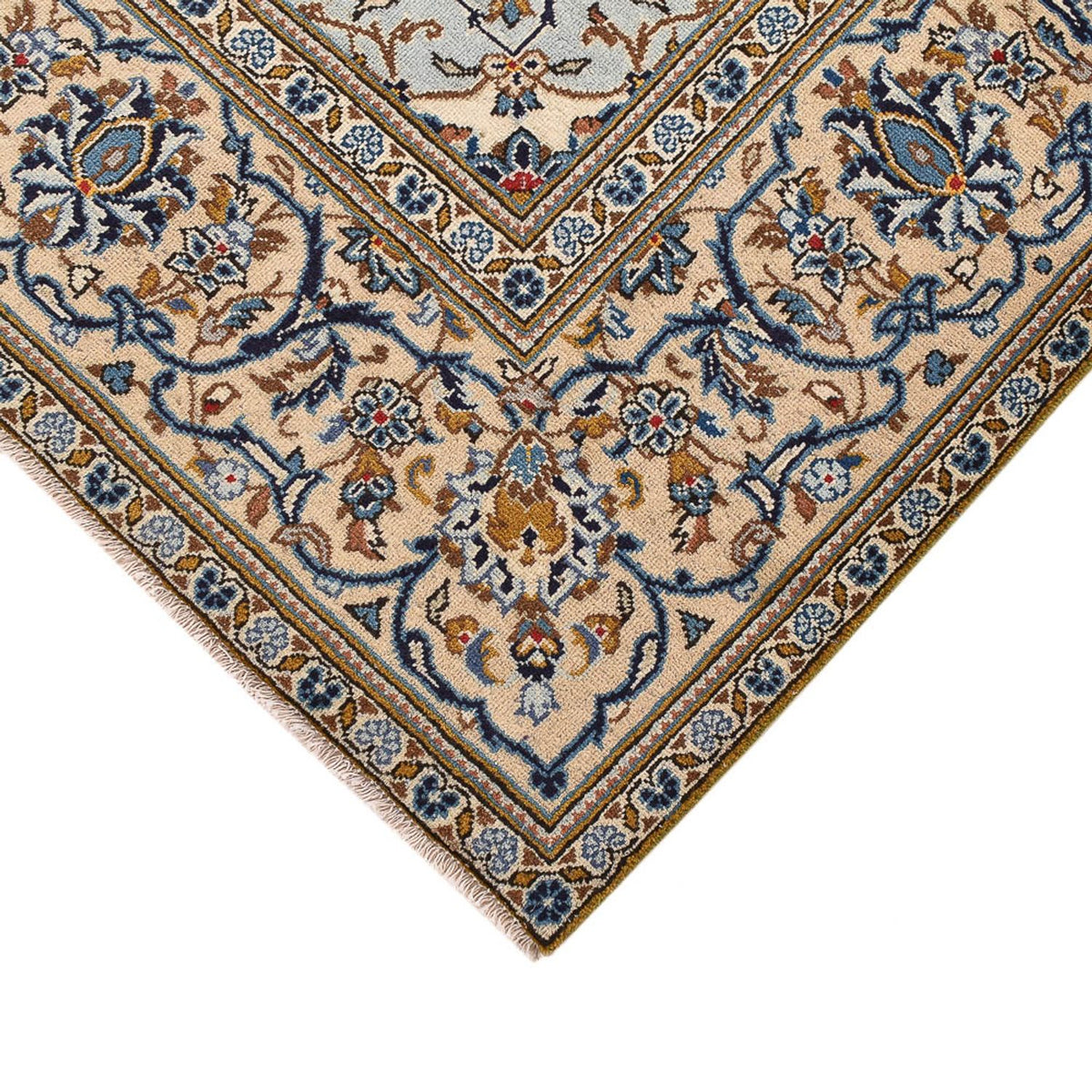 Alfombra persa - Keshan - 287 x 192 cm - beige oscuro