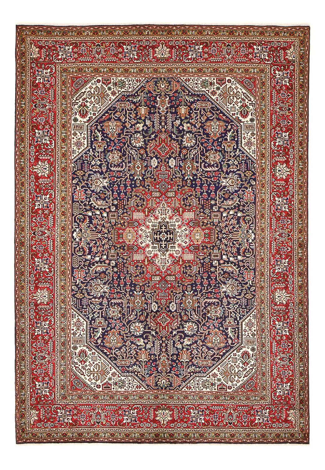 Alfombra persa - Tabriz - 295 x 200 cm - azul oscuro