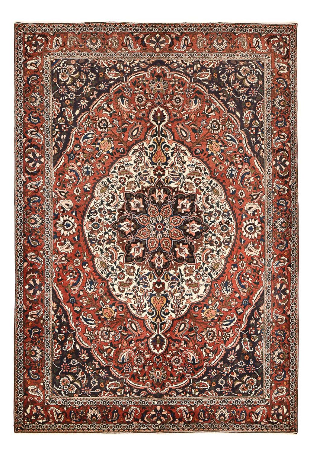 Alfombra persa - Nómada - 313 x 215 cm - rojo burdeos
