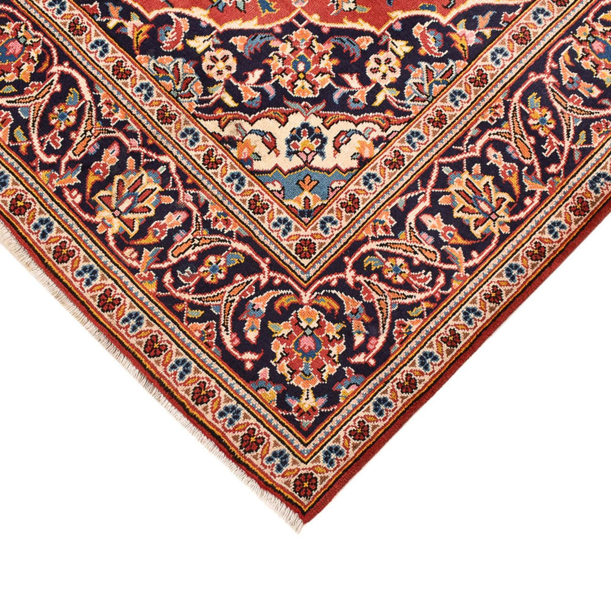Alfombra persa - Keshan - 260 x 147 cm - rojo claro