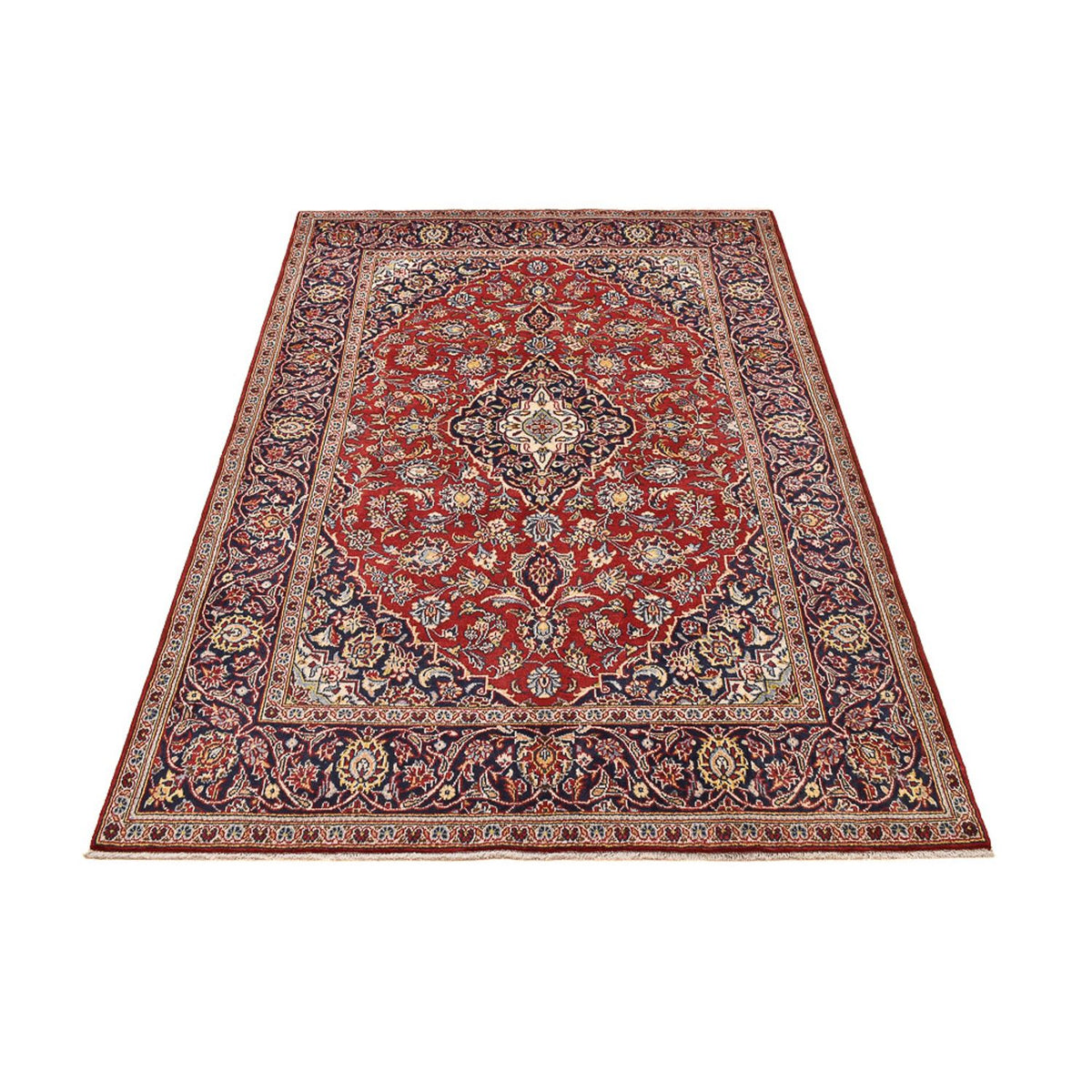 Alfombra persa - Keshan - 216 x 138 cm - rojo