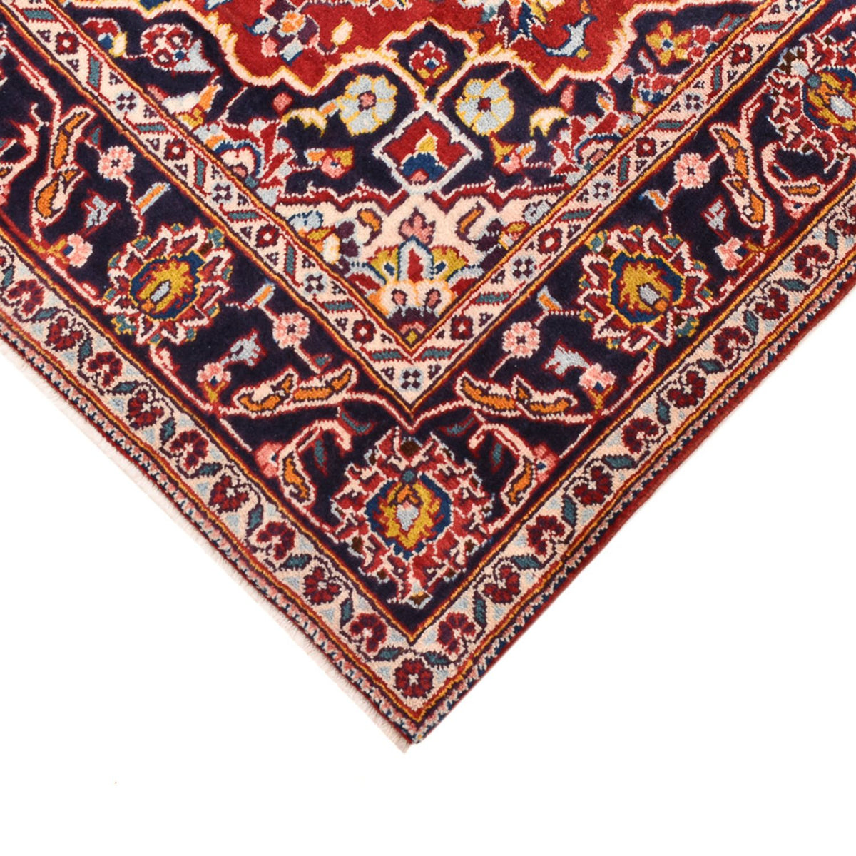 Alfombra persa - Keshan - 205 x 124 cm - rojo