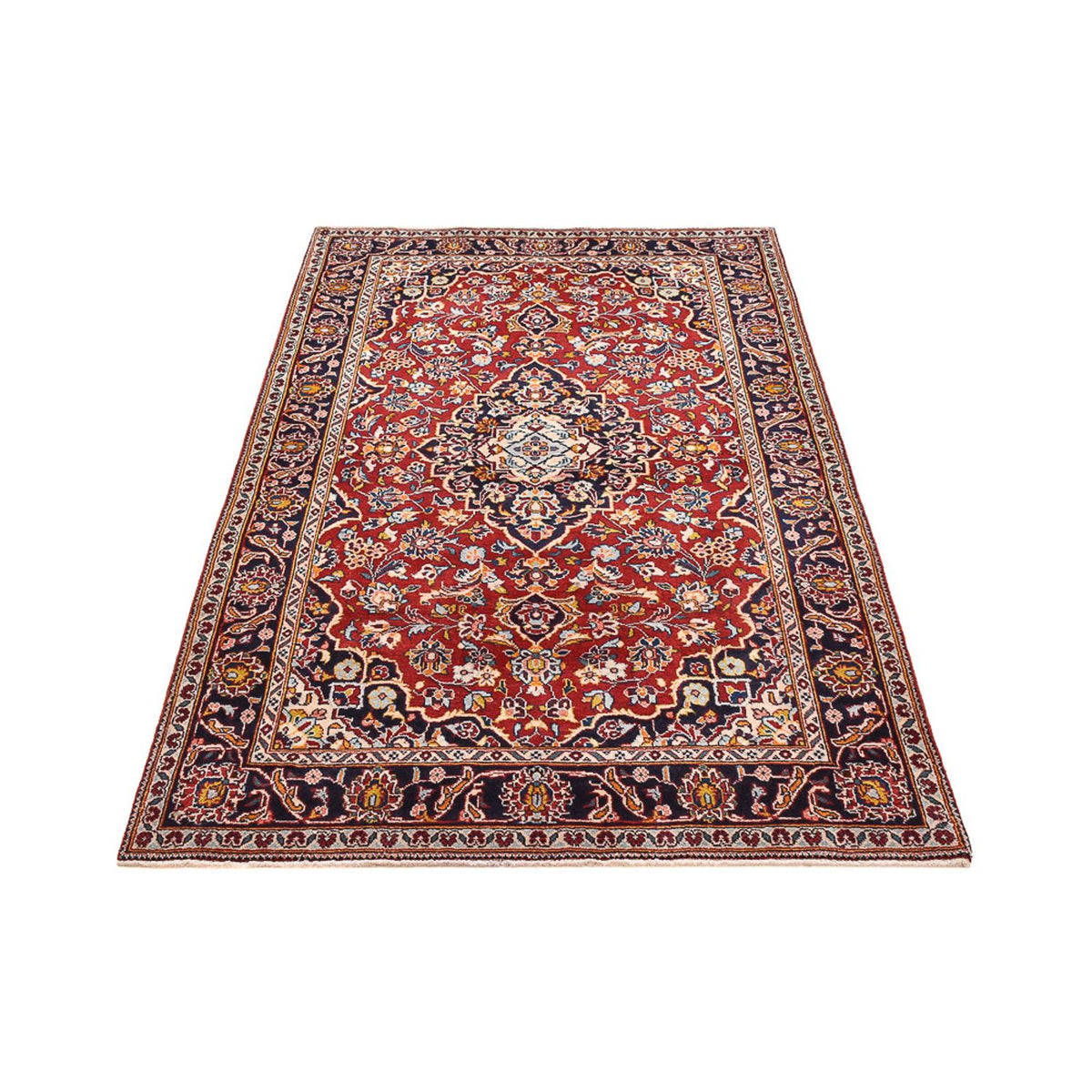 Alfombra persa - Keshan - 205 x 124 cm - rojo