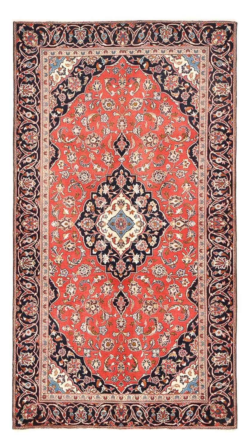Alfombra persa - Keshan - 253 x 134 cm - rojo claro