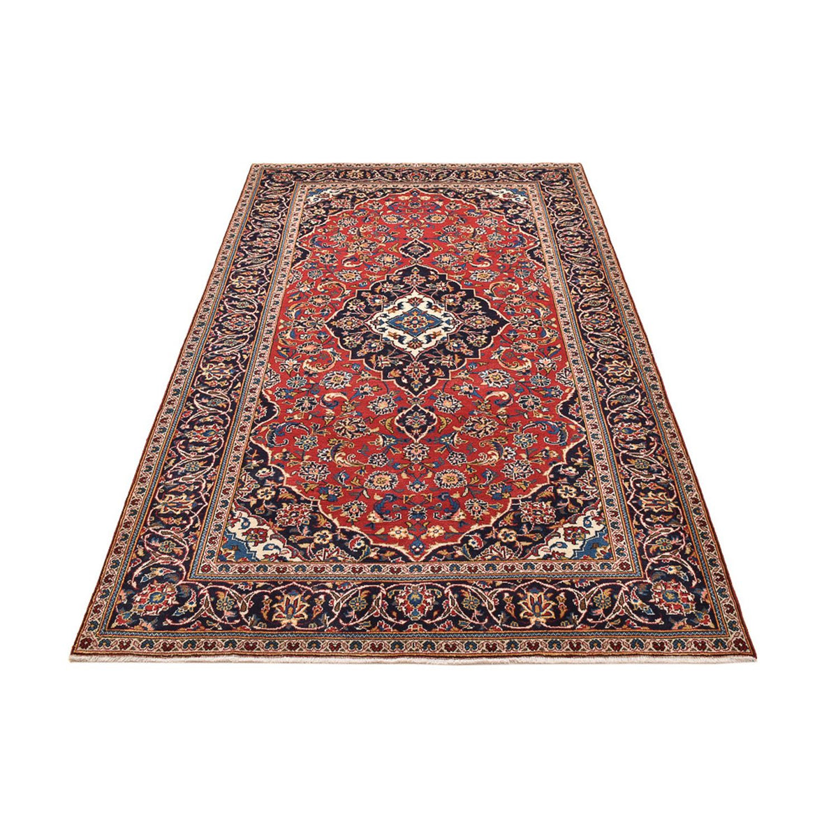 Alfombra persa - Keshan - 260 x 146 cm - rojo