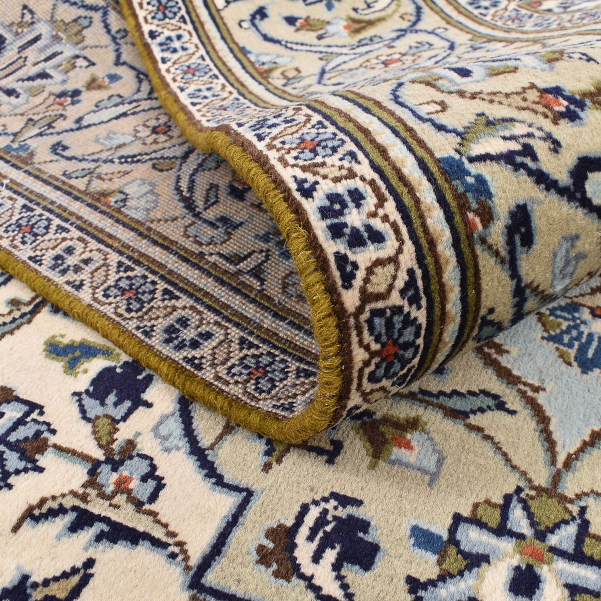 Alfombra persa - Keshan - 254 x 145 cm - arena