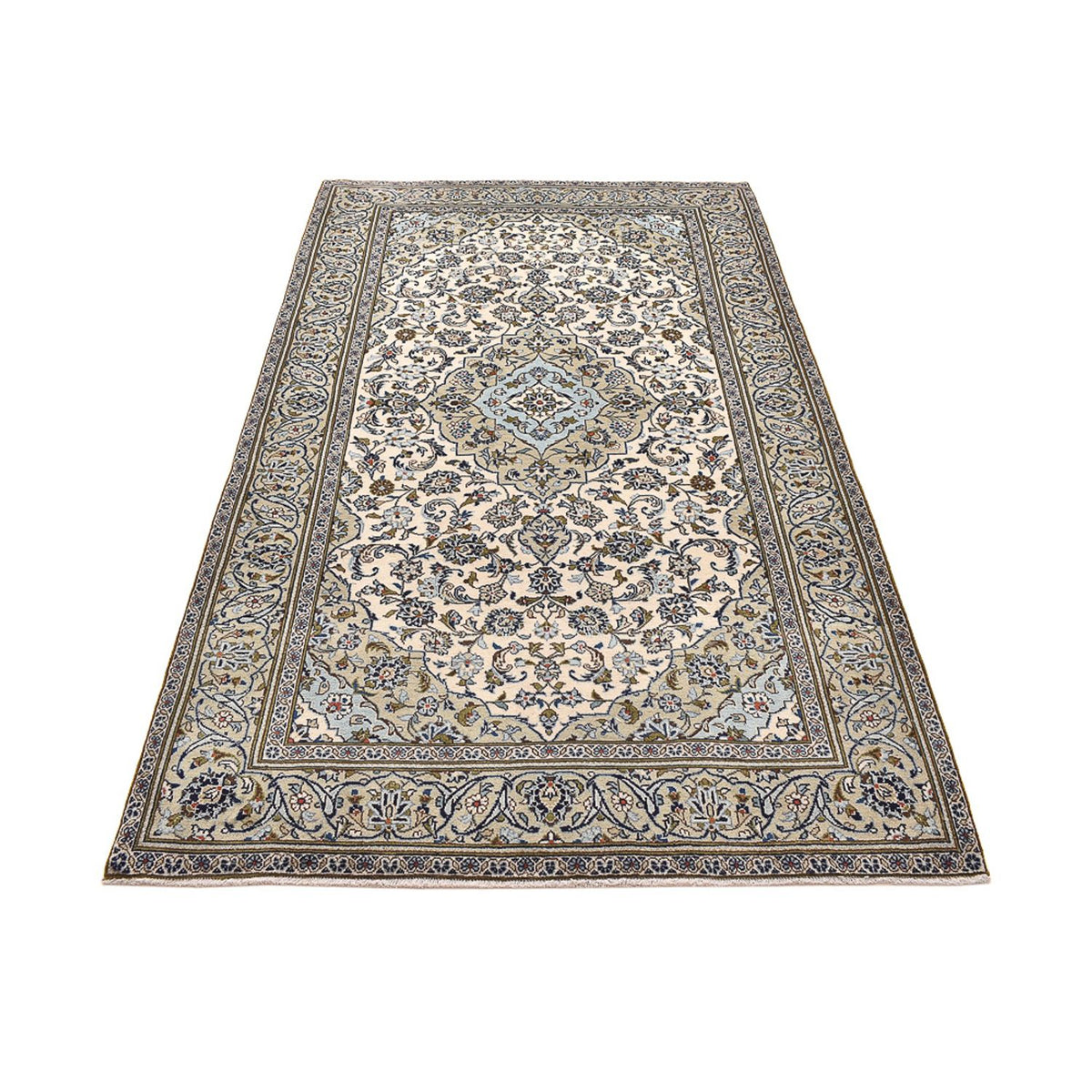 Alfombra persa - Keshan - 254 x 145 cm - arena