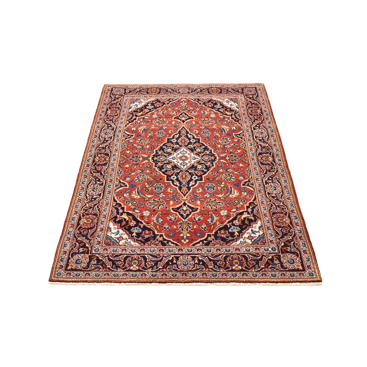 Alfombra persa - Keshan - 167 x 114 cm - rojo claro