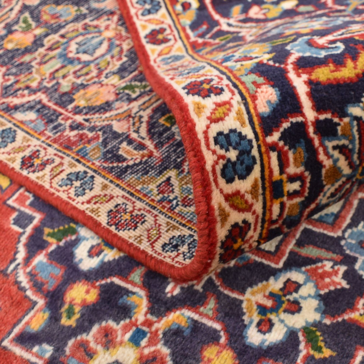 Alfombra persa - Keshan - 242 x 145 cm - rojo