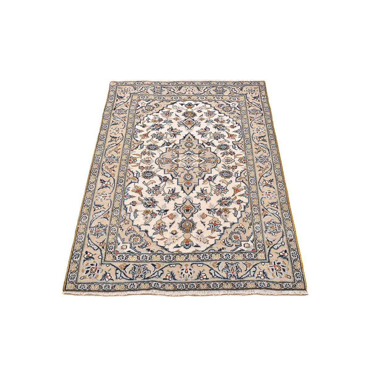 Alfombra persa - Keshan - 142 x 96 cm - arena