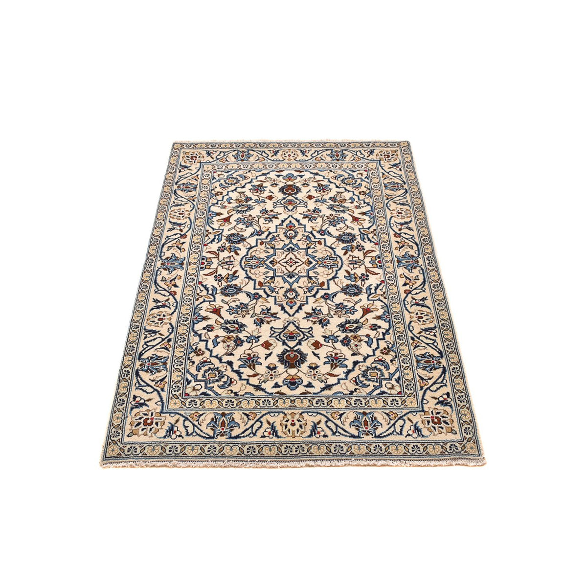 Alfombra persa - Keshan - 155 x 99 cm - arena