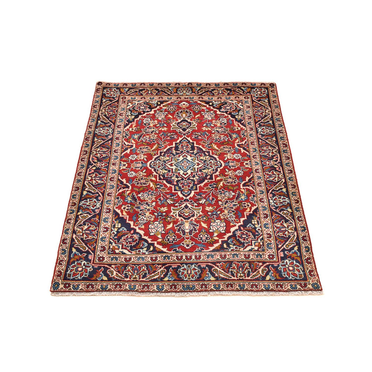 Alfombra persa - Keshan - 140 x 97 cm - rojo