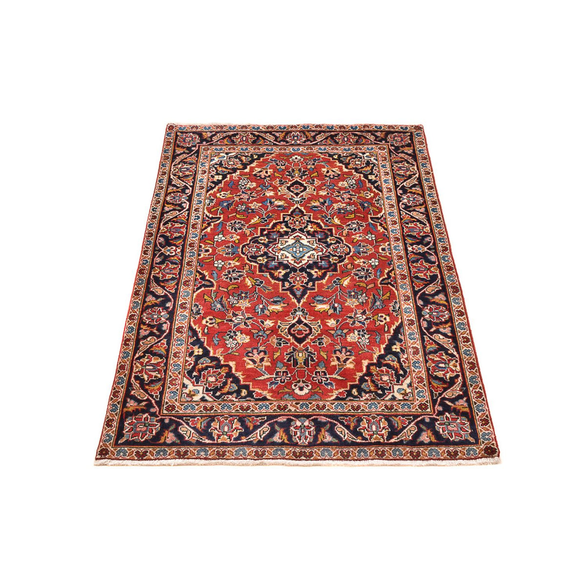 Alfombra persa - Keshan - 147 x 97 cm - rojo