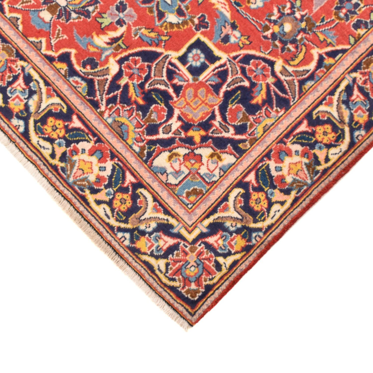 Alfombra persa - Keshan - 163 x 101 cm - rojo claro