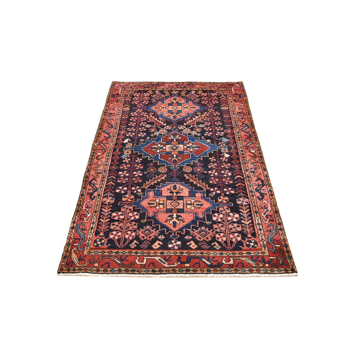 Alfombra persa - Nómada - 187 x 107 cm - azul oscuro