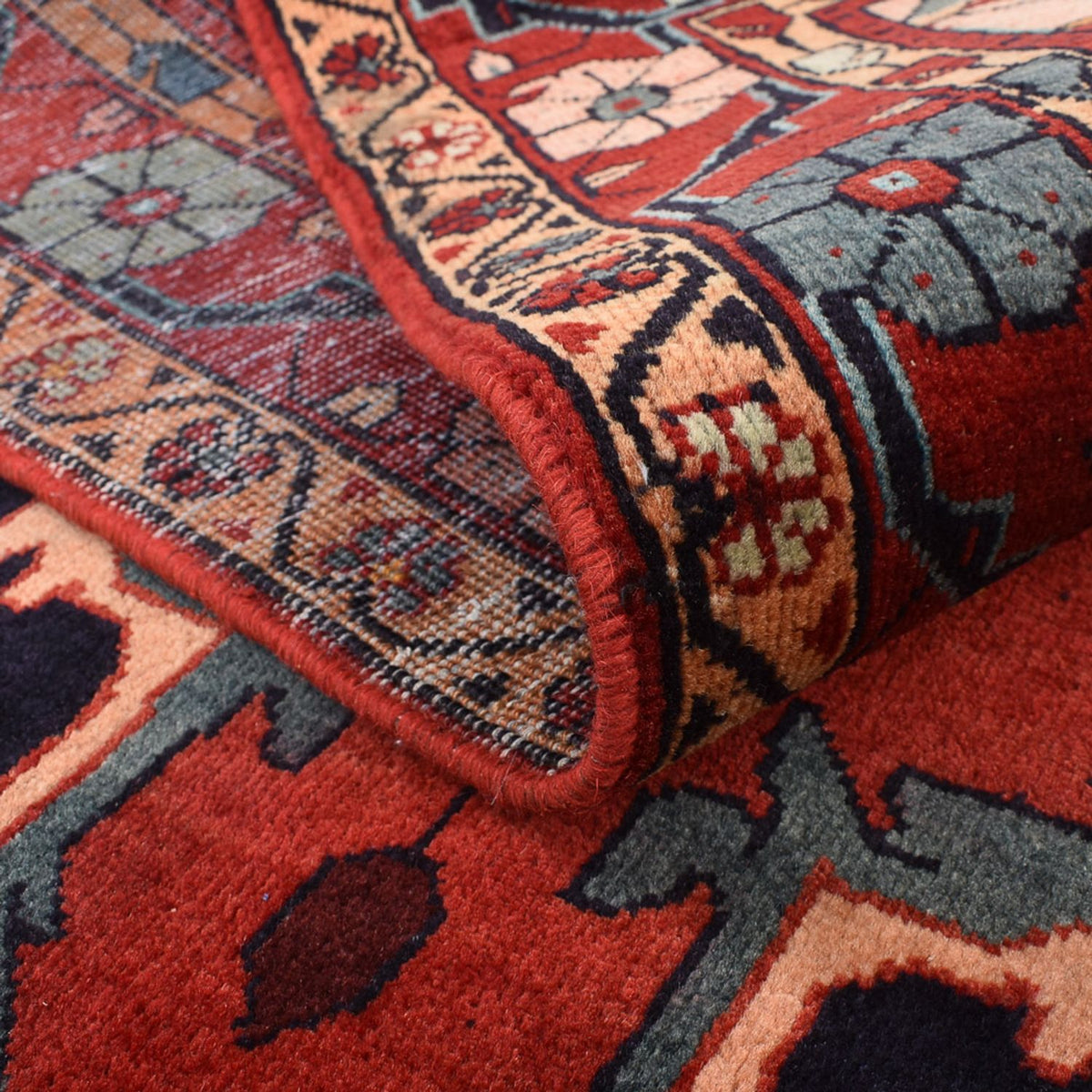 Alfombra persa - Nómada - 228 x 145 cm - azul oscuro