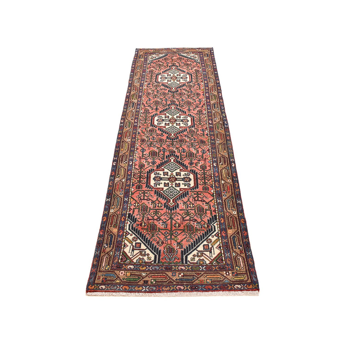 Alfombra de pasillo Alfombra persa - Nómada - 291 x 82 cm - rojo claro