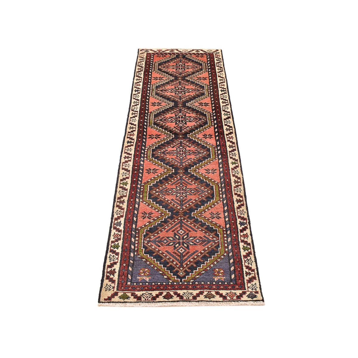 Alfombra de pasillo Alfombra persa - Nómada - 250 x 67 cm - rojo claro