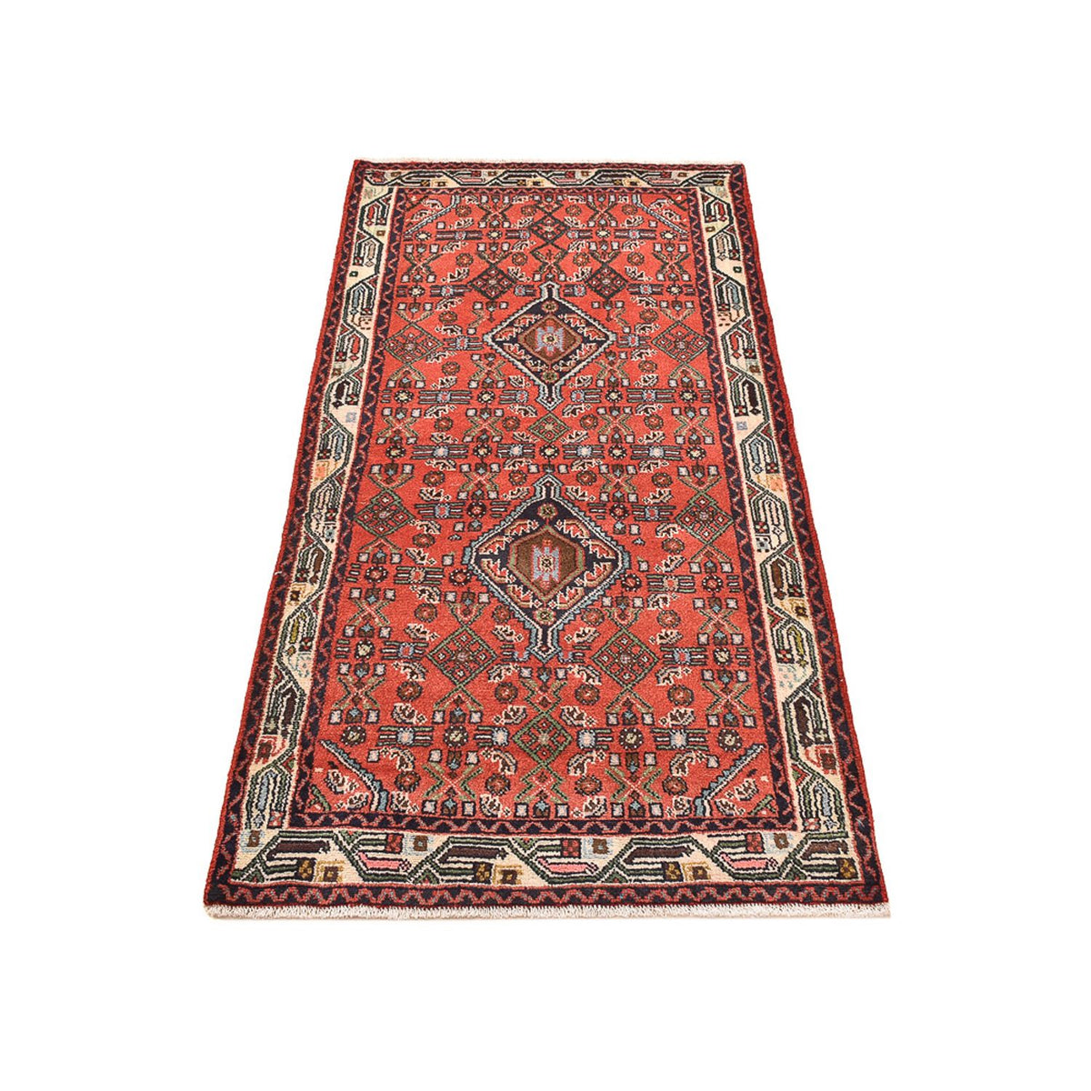 Alfombra persa - Nómada - 172 x 81 cm - rojo claro