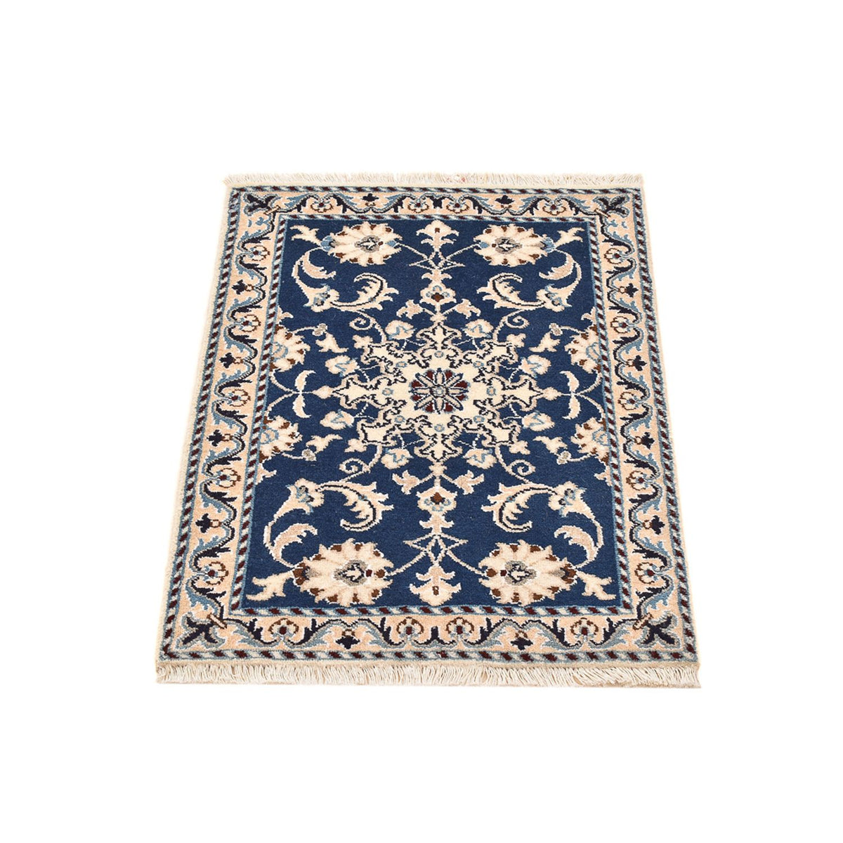 Alfombra persa - Nain - 85 x 60 cm - azul