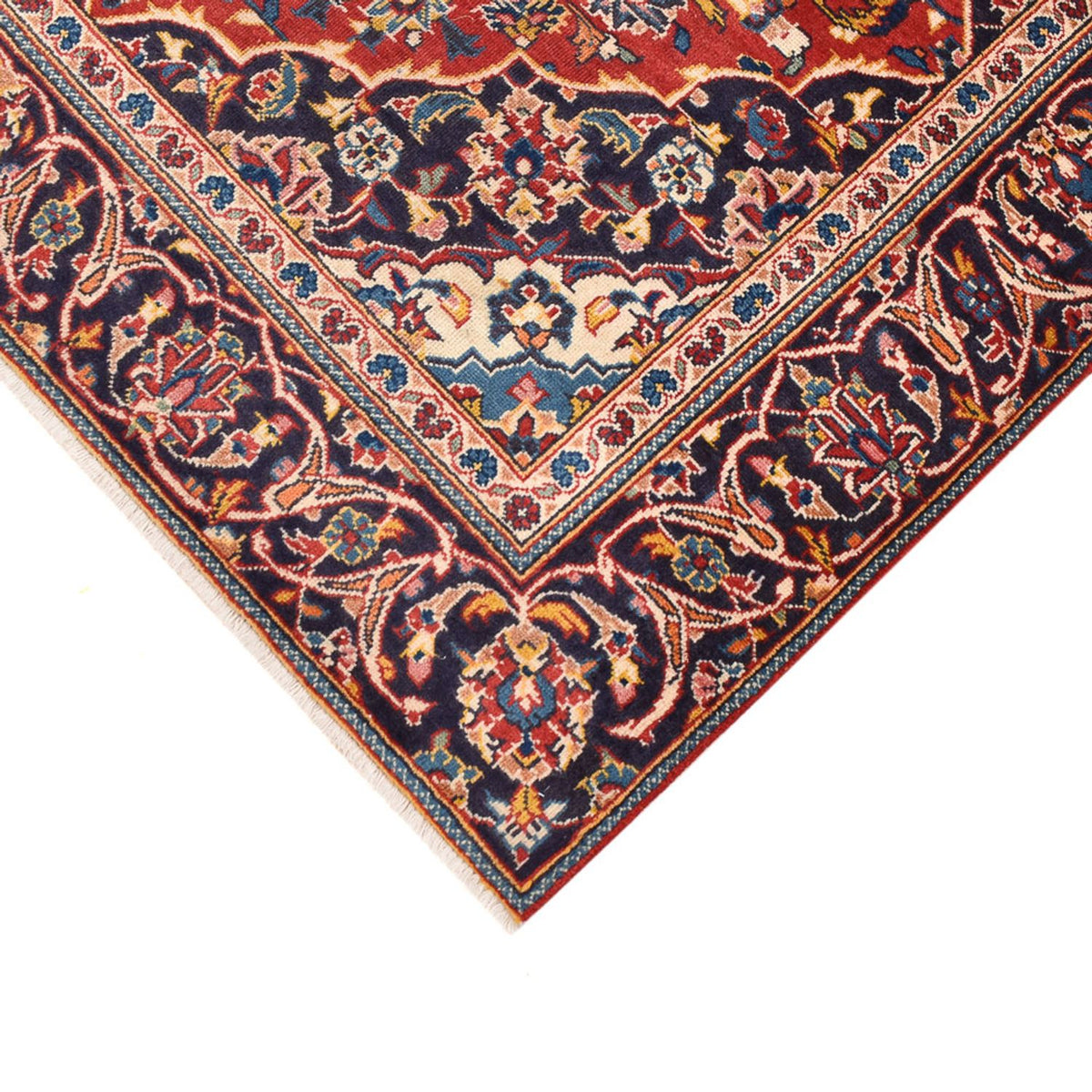 Alfombra persa - Keshan - 243 x 140 cm - rojo