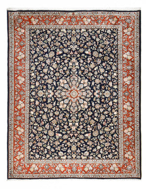 Alfombra persa - Real - 337 x 255 cm - azul oscuro