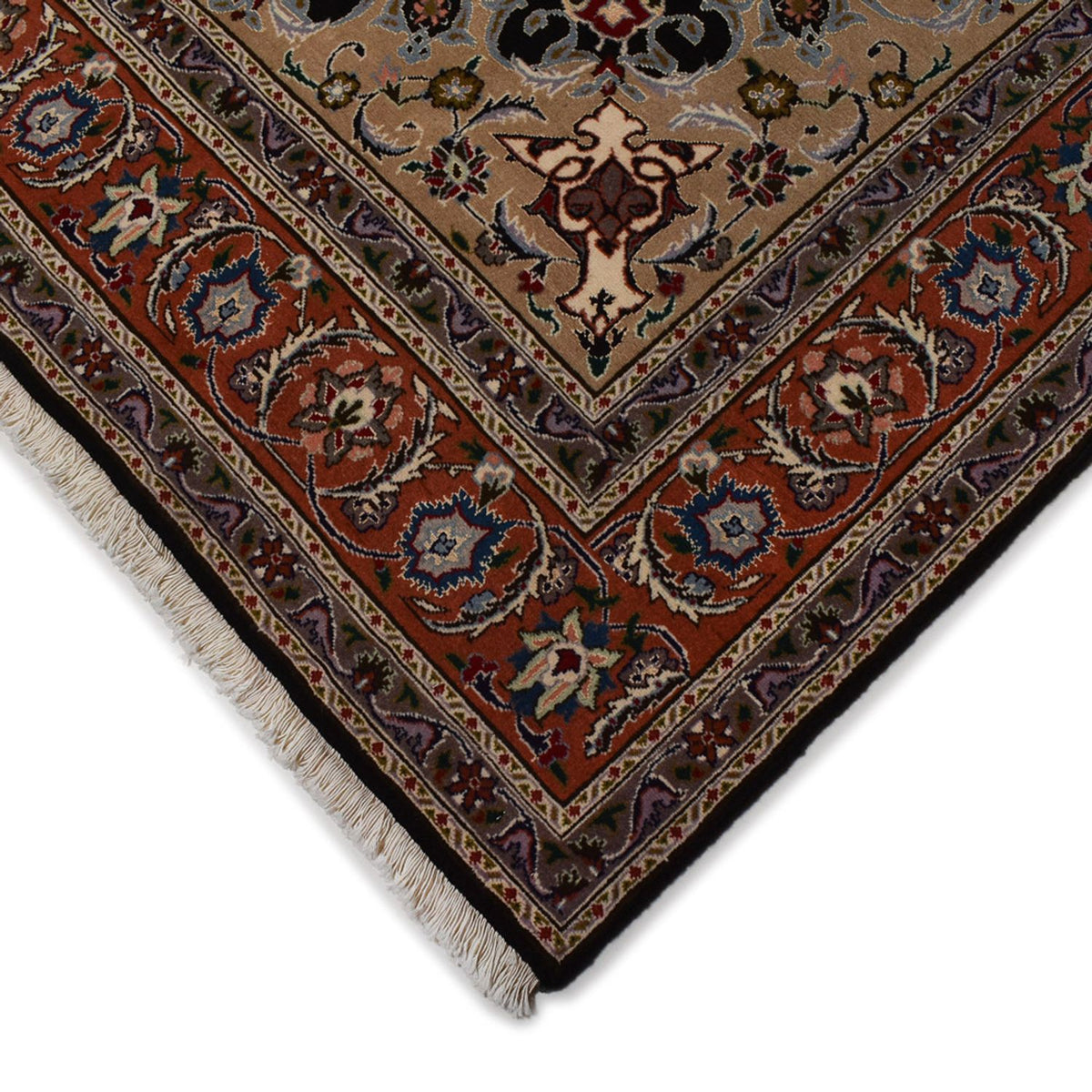 Alfombra Persa - Tabriz - Real - 318 x 208 cm - azul oscuro