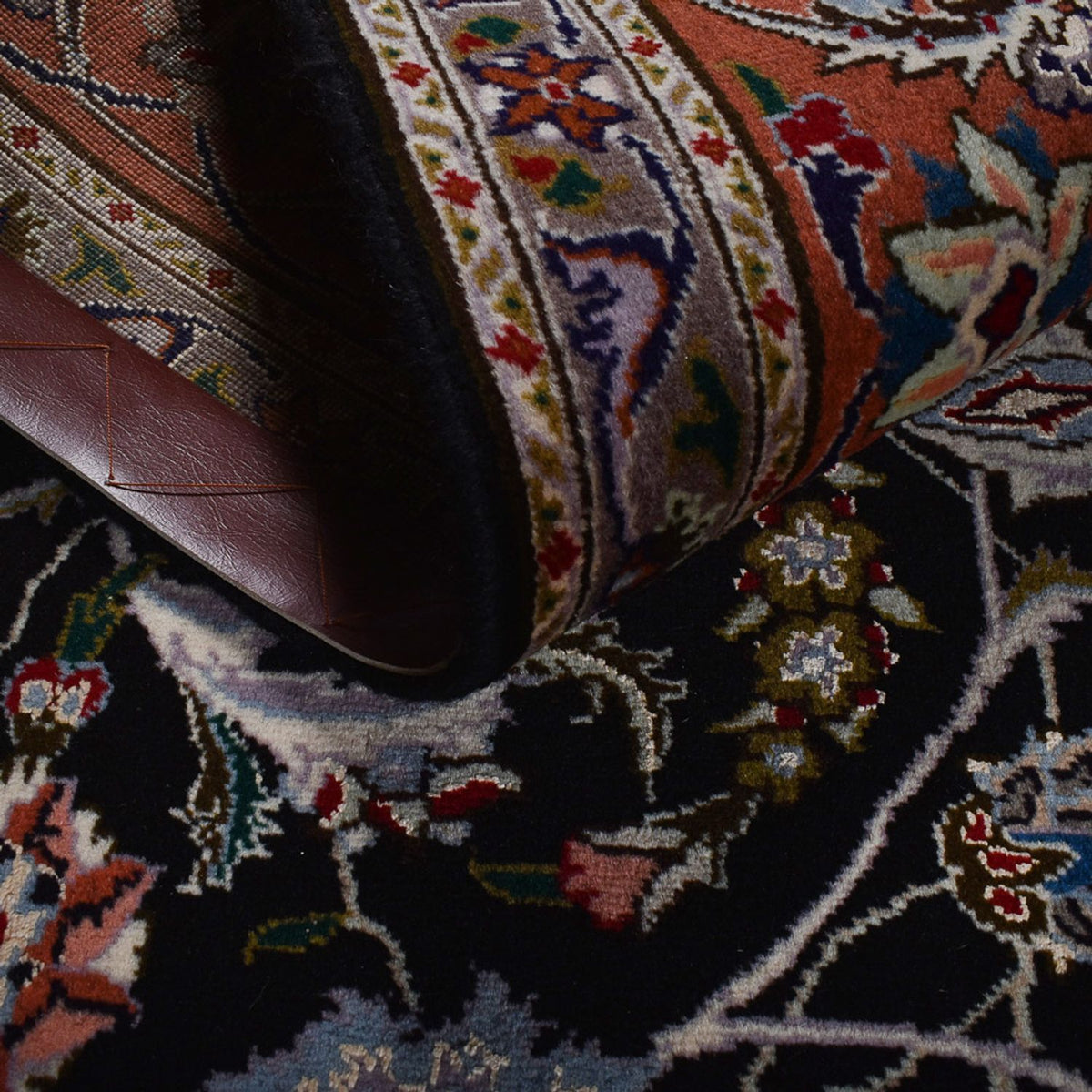 Alfombra Persa - Tabriz - Real - 318 x 208 cm - azul oscuro