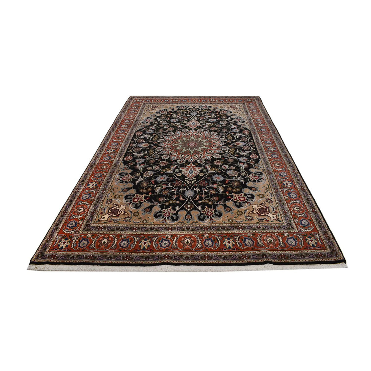 Alfombra Persa - Tabriz - Real - 318 x 208 cm - azul oscuro